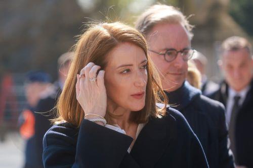 epa12841102 European Parliament President Roberta Metsola  and Belgian Prime Minister Bart de Wever  attend a memorial ceremony on the 10th anniversary of the Brussels attacks in Brussels, Belgium, 22 March 2026. Brussels was struck by coordinated suicide bombings on 22 March 2016, claimed by the so-called Islamic State. Two blasts detonated in the...
