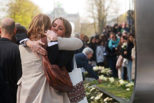epa12841108 A memorial ceremony on the 10th anniversary of the Brussels attacks in Brussels, Belgium, 22 March 2026. Brussels was struck by coordinated suicide bombings on 22 March 2016, claimed by the so-called Islamic State. Two blasts detonated in the departure hall of Zaventem Airport and a third at Maelbeek metro station in the EU quarter, killing 32...