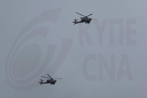 epa12841447 Israeli military helicopters fly near the Israel-Lebanon border, 22 March 2026. Israel resumed operations in Lebanon in early March 2026, targeting Hezbollah's infrastructure and personnel.  EPA/ATEF SAFADI