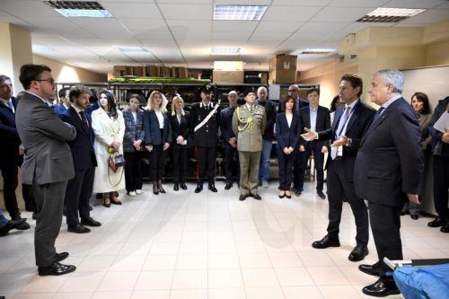 epa12862061 Italian Foreign Minister Antonio Tajani, with Italy's ambassador to Ukraine Carlo Formosa, meets staff at the Italian Embassy in Kyiv, Ukraine, 31 March 2026.  EPA/ALESSANDRO DI MEO