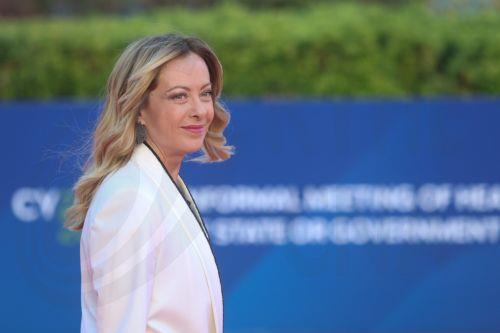 epa12909636 Italian Prime Minister Giorgia Meloni arrives for an informal meeting of EU Heads of State or Government in Agia Napa, Cyprus, 23 April 2026. EU leaders are expected to address current geopolitical developments and Europe's response to them.  EPA/GEORGE CHRISTOFOROU