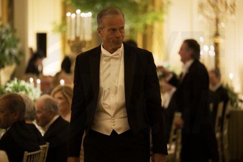 epa12920798 Guests, including Senate Majority Leader John Thune (C), attend a state dinner hosted by US President Donald Trump in honor of Britain's King Charles III and Queen Camilla at the White House in Washington, DC, USA, 28 April 2026. The British royal couple is on a four-day state visit to the US as part of events marking the 250th anniversary of...