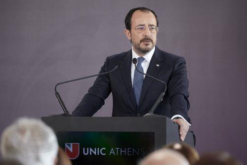 (Ξένη Δημοσίευση) Ο Προέδρος της Κυπριακής Δημοκρατίας Νίκος Χριστοδουλίδης μιλάει στα εγκαίνια του παραρτήματος του Πανεπιστημίου Λευκωσίας στην Αθήνα, στο Ελληνικό, Πέμπτη 30 Απριλίου 2026. ΑΠΕ-ΜΠΕ/ΓΡΑΦΕΙΟ ΤΥΠΟΥ ΠΡΩΘΥΠΟΥΡΓΟΥ/ΔΗΜΗΤΡΗΣ ΠΑΠΑΜΗΤΣΟΣ