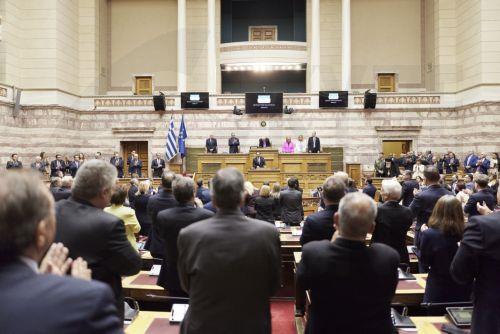 (ΞΕΝΗ ΔΗΜΟΣΙΕΥΣΗ) Ειδική συνεδρίαση της Ολομέλειας της Βουλής των Ελλήνων κατά την οποία απευθύνεται στο Σώμα ο Πρόεδρος της Κυπριακής Δημοκρατίας Νίκος Χριστοδουλίδης, παρουσία του πρωθυπουργού Κυριάκου Μητσοτάκη, Αθήνα, Πέμπτη 14 Μαΐου 2026. ΑΠΕ-ΜΠΕ/ΓΡΑΦΕΙΟ ΤΥΠΟΥ ΠΡΩΘΥΠΟΥΡΓΟΥ/ΔΗΜΗΤΡΗΣ ΠΑΠΑΜΗΤΣΟΣ