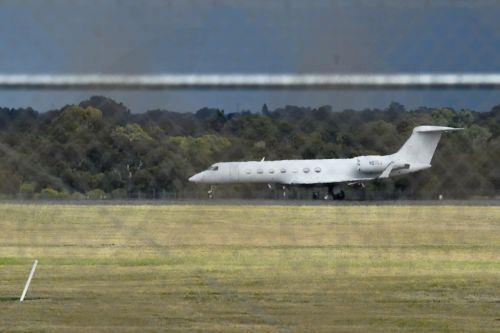 epa12958724 A charter plane carrying Australian travellers who spent time on the Hantavirus‑infected cruise ship MV Hondius arrives at RAAF Base Pearce in Perth, Australia, 15 May 2026. Four citizens and a permanent resident returning from the affected vessel will be placed in an official isolation centre to prevent the spread of the virus.  EPA/AARON BUNCH...