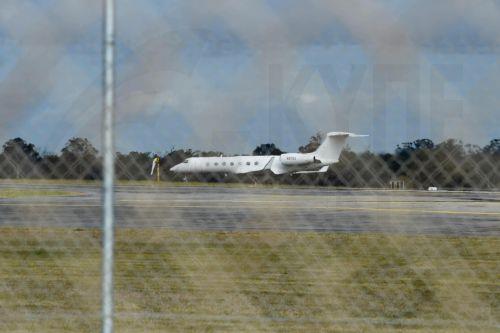 epa12958725 A charter plane carrying Australian travellers who spent time on the Hantavirus‑infected cruise ship MV Hondius arrives at RAAF Base Pearce in Perth, Australia, 15 May 2026. Four citizens and a permanent resident returning from the affected vessel will be placed in an official isolation centre to prevent the spread of the virus.  EPA/AARON BUNCH...