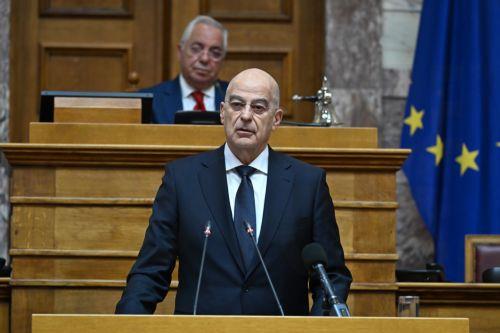 (Ξένη Δημοσίευση) Ο  υπουργός Εθνικής Άμυνας Νίκος Δένδιας  μιλάει στην εκδήλωση  στη Βουλή  υπό τον τίτλο «Η Γενοκτονία των Ελλήνων του Πόντου: Μνήμη, Στρατηγική και Διεθνοποίηση της Ιστορικής Ευθύνης», Δευτέρα 18 Μαΐου 2026. ΑΠΕ-ΜΠΕ/ΥΠΕΘΑ/Νίκος Παναγιωτόπουλος