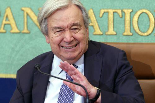 epa12977130 UN Secretary-General Antonio Guterres speaks during a press conference at Japan National Press Club in Tokyo, Japan, 20 May 2026. Guterres is on a four-day visit to Japan as the country marks the 70th anniversary of joining the UN.  EPA/FRANCK ROBICHON