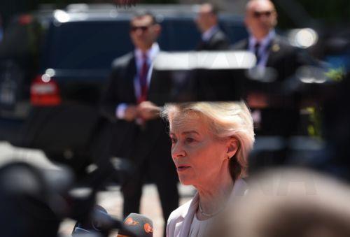 epa13017551 European Commission President Ursula von der Leyen arrives at the EU-Western Balkans summit in Tivat, Montenegro, 05 June 2026. The high-level one-day summit brings together European Union (EU) leaders and their Western Balkan counterparts to discuss concrete integration measures and accelerate the region's path toward bloc membership. ...