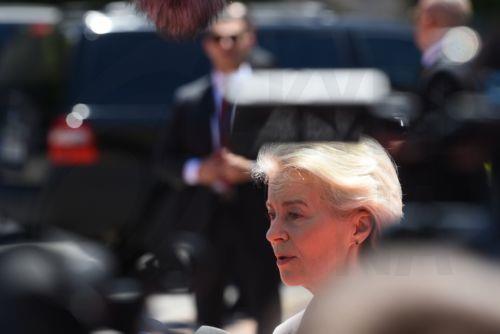 epa13017552 European Commission President Ursula von der Leyen arrives at the EU-Western Balkans summit in Tivat, Montenegro, 05 June 2026. The high-level one-day summit brings together European Union (EU) leaders and their Western Balkan counterparts to discuss concrete integration measures and accelerate the region's path toward bloc membership. ...
