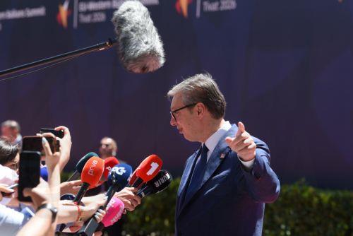 epa13017560 Serbian President Aleksandar Vucic arrives at the EU-Western Balkans summit in Tivat, Montenegro, 05 June 2026. The high-level one-day summit brings together European Union (EU) leaders and their Western Balkan counterparts to discuss concrete integration measures and accelerate the region's path toward bloc membership.  EPA/BORIS PEJOVIC