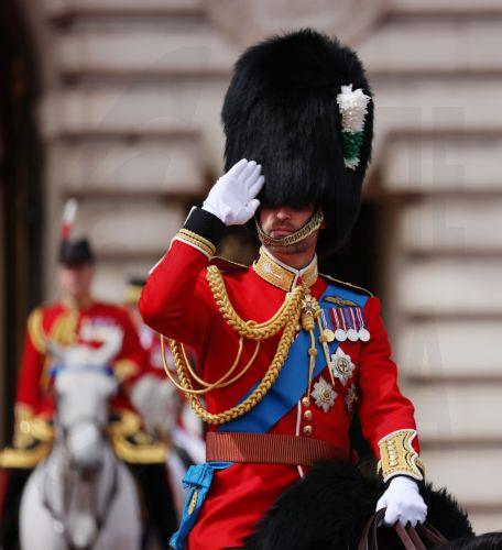 epa13034104 Britain's William, Prince of Wales, departs Buckingham Palace during the Trooping the Colour, The King's Birthday Parade in London, Britain, 13 June 2026. Trooping the Colour is a ceremonial event performed each year by regiments of the Household Division to celebrate the official birthday of the British sovereign.  EPA/ANDY RAIN