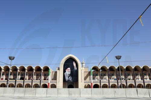 epa13082420 An exterior view of the Imam Khomeini Mosalla Grand Mosque, ahead of farewell and funeral ceremonies for late Iranian Supreme Leader Ayatollah Ali Khamenei, in Tehran, Iran, 03 July 2026. Iran is set to hold a multi-day state funeral from 04 to 09 July for Khamenei, who was killed in a joint US and Israeli airstrike on 28 February.  EPA/ABEDIN...
