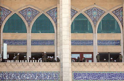 epa13082423 Iranian volunteer clerics work at the Imam Khomeini Mosalla Grand Mosque ahead of farewell and funeral ceremonies for late Iranian Supreme Leader Ayatollah Ali Khamenei, in Tehran, Iran, 03 July 2026. Iran is set to hold a multi-day state funeral from 04 to 09 July for Khamenei, who was killed in a joint US and Israeli airstrike on 28 February. ...
