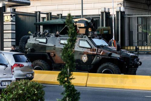 epa13092361 An armoured vehicle patrols ahead of the NATO Summit 2026 in Ankara, Turkey, 06 July 2026. The summit will take place on 07–08 July, focusing on strengthening defense industrial production and securing long-term military aid for Ukraine.  EPA/FILIP SINGER