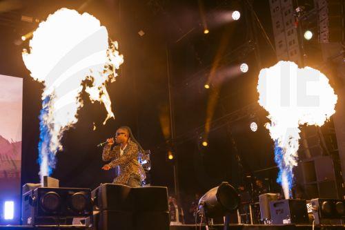 epa13132928 French rapper Jok'Air, the pseudonym of Melvin Felix Aka, performs on the Vega stage during the 49th edition of the Paleo Festival in Nyon, Switzerland, 25 July 2026. The Paleo Festival is an open-air music festival in the western part of Switzerland with about 250,000 spectators in six days and takes place from 21 to 26 July.  EPA/SALVATORE DI...