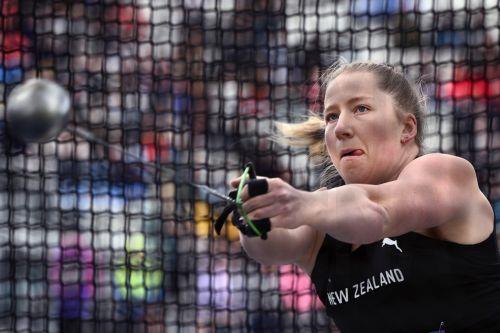 epa13135661 Lauren Bruce of New Zealand competes in the Women's Hammer Throw Qualifying during the Athletics and Para Athletics competitions of the Glasgow 2026 Commonwealth Games at Scotstoun Stadium in Glasgow, Britain, 27 July 2026.  EPA/JOEL CARRETT AUSTRALIA AND NEW ZEALAND OUT