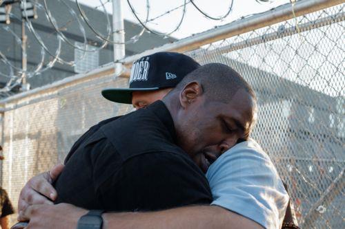 epa13149220 Pastors Erich Kussman (R) and Archange Antoine hug outside the Delaney Hall Immigration Detention Facility during a vigil and protest for Edwin Jovanny Lopez Cornejo, in Newark, New Jersey, USA, 03 August 2026. At least 54 people have died in ICE custody since the start of the second Trump administration.  EPA/OLGA FEDOROVA
