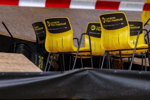 epa13155310 A view after the floor of the podium where the speeches were to be delivered collapsed at the Fondazione Monte Verita on the sideline of the 79th Locarno Film Festival, in Ascona near Locarno, Switzerland, 07 August 2026. The event's 79th edition runs from 05 to 15 August 2026.  EPA/JEAN-CHRISTOPHE BOTT   EDITORIAL USE ONLY