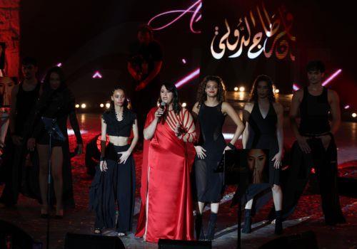 epa13176468 Tunisian singer Amina Fakhet performs during the 60th edition of the Carthage International Festival at the Roman Theatre of Carthage in Tunis, Tunisia, 17 August 2026. The festival runs from 16 July to 19 August 2026.  EPA/MOHAMED MESSARA