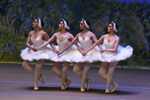 epa13185938 Artists from the Christa Mertins National Ballet of Guatemala present a performance of 'Swan Lake' in the Efrain Recinos Great Hall of the Miguel Angel Asturias Cultural Center in Guatemala City, Guatemala, 22 August 2026.  EPA/Alex Cruz