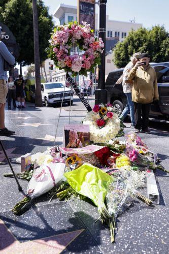 epa13191557 People leave flowers and memorabilia at the Hollywood Walk of Fame star of singer and actress Dolly Parton following her death in Hollywood, California, USA, 25 August 2026. Parton died at the age of 80.  EPA/CHRIS TORRES