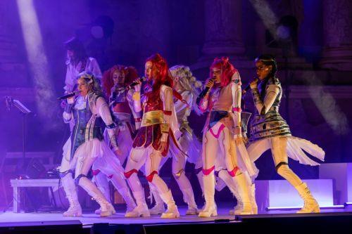 epa13191586 Artists perform in the musical 'The Nine Muses' during the closing of the 72nd edition of the International Classical Theatre Festival of Merida, in Merida, Spain, 26 August 2026.  EPA/Jero Morales