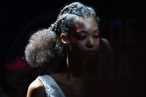 epa13242576 A model presents a creation by Frederick Anderson for the Spring/Summer 2027 collection during New York Fashion Week in New York, New York, USA, 15 September 2026. New York Fashion Week runs from 10 to 15 September 2026.  EPA/OLGA FEDOROVA