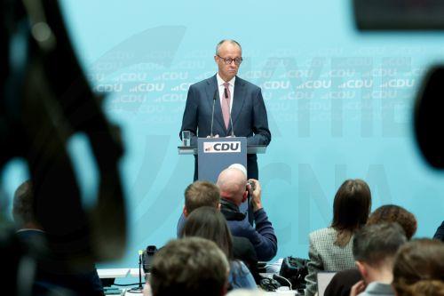 epa13254101 German Chancellor and leader of the Christian Democratic Union (CDU) Friedrich Merz attends a press conference at CDU party's headquaters after a CDU party board meeting in Berlin, Germany, 21 September 2026. Elections for the House of Representatives in Berlin and the state parliament of Mecklenburg-Western Pomerania were held on 20 September...