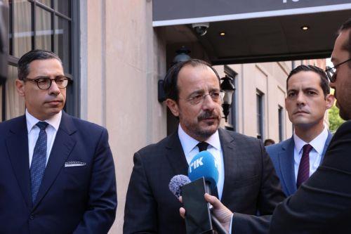 O Πρόεδρος της Δημοκρατίας κ. Νίκος Χριστοδουλίδης δηλώσεις στα ΜΜΕ, στην Νέα Υόρκη 21 Σεπτεμβρίου 2026. ΚΥΠΕ/ΚΑΤΙΑ ΧΡΙΣΤΟΔΟΥΛΟΥ