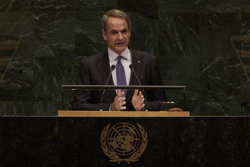 (ΞΕΝΗ ΔΗΜΟΣΙΕΥΣΗ) Ο πρωθυπουργός Κυριάκος Μητσοτάκης μιλά στην  81η Γενική Συνέλευση του ΟΗΕ, ΗΠΑ, Πέμπτη 24 Σεπτεμβρίου 2026. Ο πρωθυπουργός Κυριάκος Μητσοτάκης, στην ομιλία του στη Γενική Συνέλευση του ΟΗΕ, απηύθυνε έκκληση για ενίσχυση της πολυμέρειας, μεγαλύτερο σεβασμό στο διεθνές δίκαιο και αυστηρότερη ρύθμιση της τεχνητής νοημοσύνης, παρουσιάζοντας...