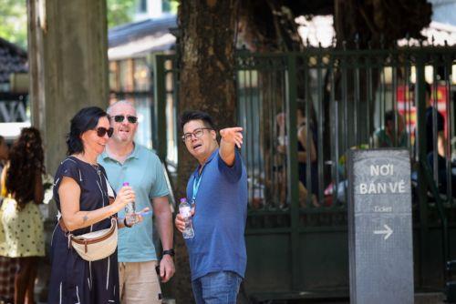 epa13269821 Tourists visit the Temple of Literature in Hanoi, Vietnam, 29 September 2026. Vietnam ranked 52nd among 110 economies in the latest World Economic Forum (WEF)’s 2026 Travel and Tourism Development Index, up seven places from 2024.  EPA/LUONG THAI LINH