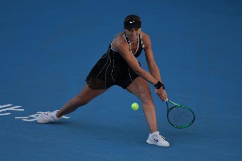 epa13274060 Paula Badosa of Spain in action against Daria Kasatkina of Australia during their women’s singles 1st round game at the China Open tennis tournament in Beijing, China, 01 October 2026.  EPA/ANDRES MARTINEZ CASARES