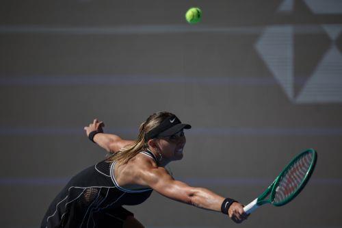 epa13274064 Paula Badosa of Spain in action against Daria Kasatkina of Australia during their women’s singles 1st round game at the China Open tennis tournament in Beijing, China, 01 October 2026.  EPA/ANDRES MARTINEZ CASARES