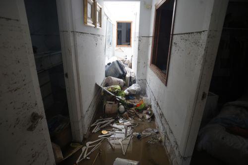 epa13315361 A view of the damage caused by the floods resulting from the passage of Storm Adam through Els Poblets, Alicante, Spain, 19 October 2026. Adam Storm has already claimed two lives and is causing 'extraordinary' rainfall and severe flooding in Valencia and Alicante, with rainfall totals exceeding 600 litres per square metre, rivers bursting their...