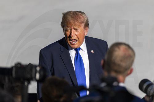 epa13324018 US President Donald Trump speaks to reporters as he departs the White House for a campaign rally in Iowa, in Washington, DC, USA, 22 October 2026. Trump discussed Starlink's operations in Ukraine as well as a campaign ad from Ohio Republican gubernatorial candidate Vivek Ramaswamy that features Democratic opponent Amy Acton’s estranged mother. ...