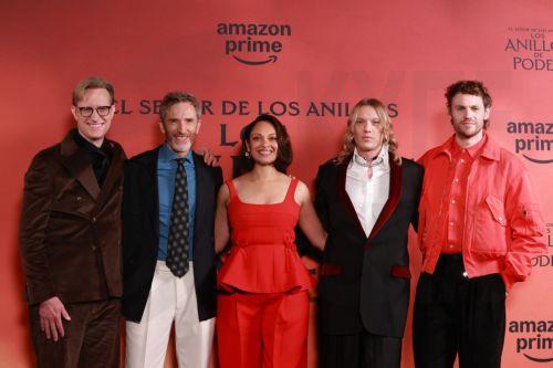epa13333720 (L-R) American producer JD Payne and actors Daniel Weyman, Cynthia Addai-Robinson, Jamie Campbell Bower, and Charlie Vickers pose on the red carpet during the premiere of the television series 'The Lord of the Rings: The Rings of Power' in Mexico City, Mexico, 26 October 2026. The third season of the series features characters such as Gandalf...