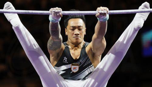 epa10132111 Marios Georgiou of Cyprus competes in the men's final on the Horizontal Bar during the Artistic Gymnastics events at the European Championships Munich 2022, Munich, Germany, 21 August 2022. The championships will feature nine Olympic sports, Athletics, Beach Volleyball, Canoe Sprint, Cycling, Artistic Gymnastics, Rowing, Sport Climbing, Table...