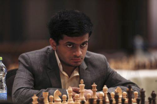epa10325314 Narayanan S.L. competes for the Indian team during the World Team Chess Championship semifinals in Jerusalem, 24 November 2022. The Israel Chess Federation hosts the World Team Championship between 20-25 November.  EPA/ATEF SAFADI