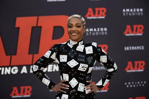 epa10546476 US comedian and actress Tiffany Haddish attends the premiere of â€˜Airâ€™ at the Regency Village Theatre in Los Angeles, California, USA, 27 March 2023. The movie will be released in theaters on April 5, 2023.  EPA/ETIENNE LAURENT