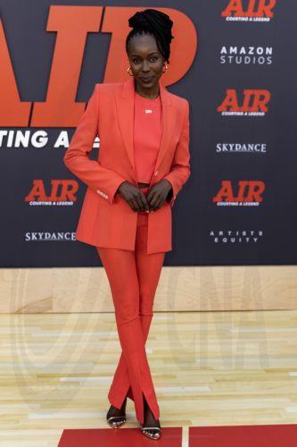 epa10546583 Senegalese-American actress Anna Diop attends the premiere of 'Air' at the Regency Village Theatre in Los Angeles, California, USA, 27 March 2023. The movie will be released in theaters on 05 April 2023.  EPA/ETIENNE LAURENT