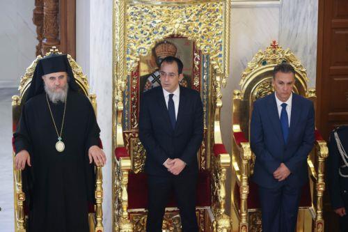 Ο Πρόεδρος της Δημοκρατίας Νίκος Χριστοδουλίδης παρίσταται στη δοξολογία για τον εορτασμό της εθνικής επετείου της 1ης Απριλίου 1955.