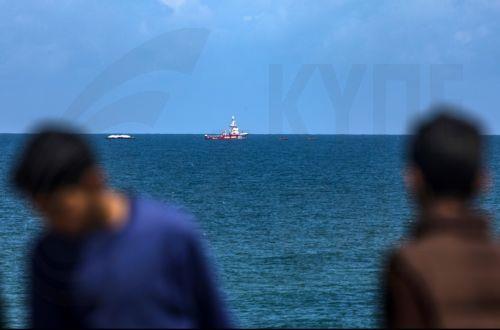 epa11222168 An Open Arms ship sails off the coast of the Gaza Strip, 15 March 2024. Spanish NGO Open Arms, in a joint mission with US-based aid organization World Central Kitchen (WCK), is working from the Mediterranean island of Cyprus to open a maritime corridor for humanitarian aid to the Palestinian population of Gaza. Since last October, Israel has...