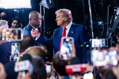 epa11597748 Republican presidential nominee and former US president Donald Trump speaks to members of the media following his presidential debate with Vice President Kamala Harris in the debate's press file in Philadelphia, Pennsylvania, USA, 10 September 2024. The two candidates faced off for 90 minutes in their only planned debate of the 2024 presidential...