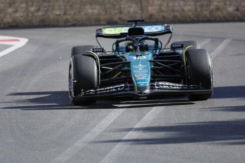 epa11605530 Canadian driver Lance Stroll of Aston Martin in action during the 2024 Formula One Grand Prix of Azerbaijan, at the Baku City Circuit in Baku, Azerbaijan, 15 September 2024.  EPA/YURI KOCHETKOV