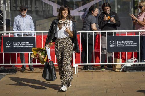 epa11613407 Spanish actor Barbara Goenaga reacts upon her arrival at the hotel in the framework of preparations for the 72nd San Sebastian International Film Festival, in San Sebastian, Basque Country, northern Spain, 19 September 2024. The festival runs from 20 to 28 September 2024.  EPA/Javier Etxezarreta