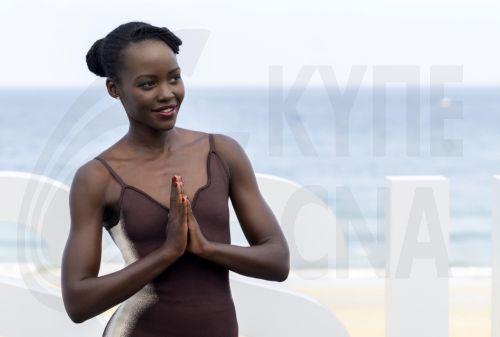 epa11618900 Kenyan-Mexican actor Lupita Nyong'o poses for the media during the presentation of the film 'The wild robot' at the 72nd edition of the San Sebastian Film Festival, in San Sebastian, Basque Country, Spain, 22 September 2024.  EPA/Javier Etxezarreta