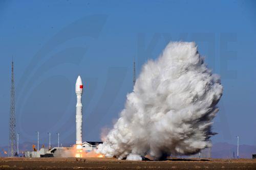 epa11714107 The Lijian-1 Y5 commercial carrier rocket, carrying 15 satellites, launches from a commercial aerospace innovation pilot zone in northwest China, 11 November 2024. The rocket blasted off at 12:03 p.m. (Beijing Time) sending the satellites, including the Jilin-1 Gaofen series, Yunyao-1 series, Xiguang-1 series, and a remote-sensing satellite...