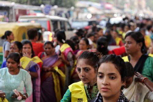 epa11739747 Women from different womenâ€™s organizations take part in a 'Stop violence against women' protest march on the International Day for the Elimination of Violence Against Women in Kolkata, Eastern India, 25 November 2024. They demand stop violence against women at their workplace. The International Day for the Elimination of Violence Against Women...