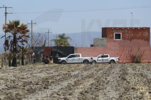 epa11957463 Members of the state prosecutor's office guard Izaguirre Ranch, where the Guerreros Buscadores collective located clandestine crematoriums on 05 March 2025 in the municipality of Teuchitlan, Jalisco, Mexico 11 March 2025. The search group for missing persons discovered three clandestine crematoriums, along with charred and crushed human bones,...